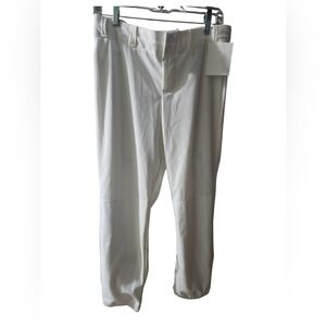 A4 Athletic Youth XL White Double Knee Pocketed Baseball Pants - 2 Pairs